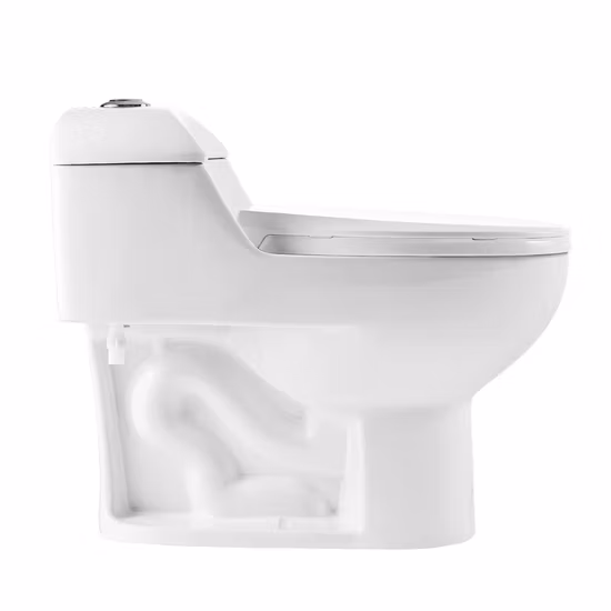 Assento sanitário cerâmico de limpeza fácil com economia de água de peça única